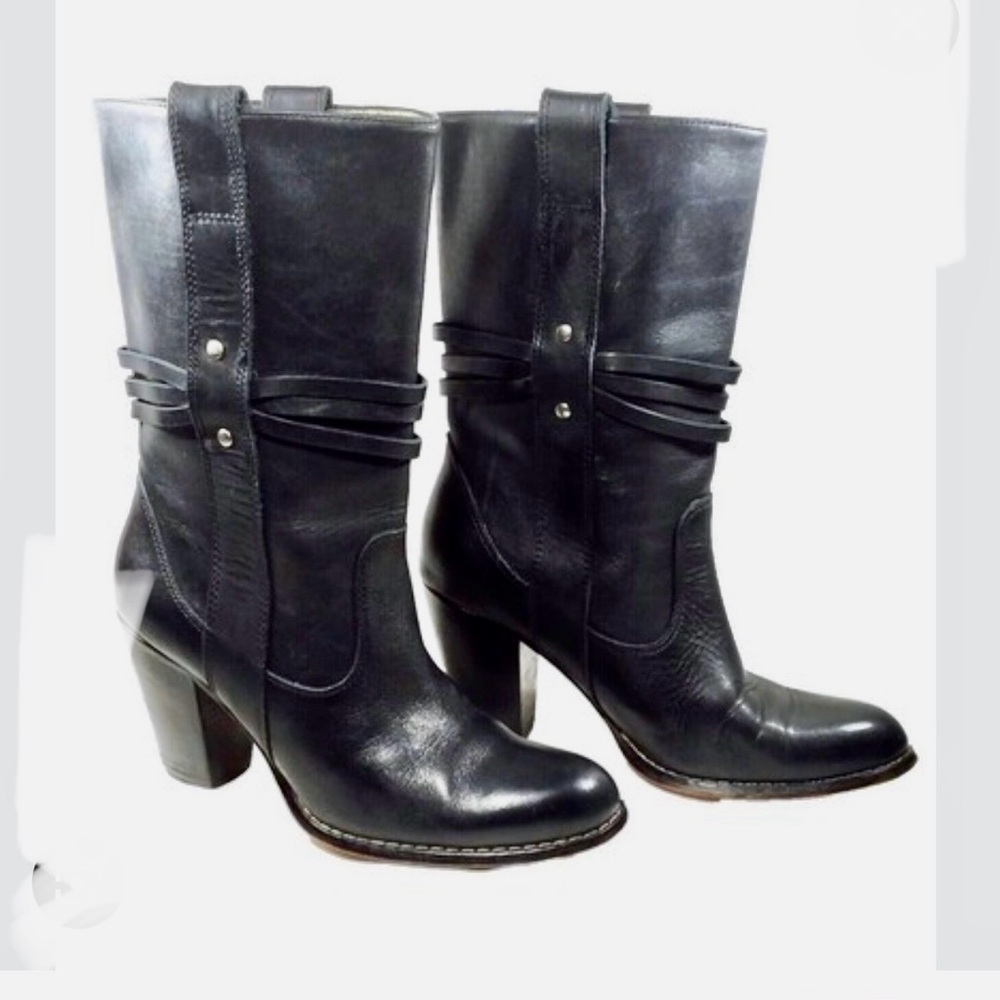Seychelles Black Leather Women's Boots with dust bag
